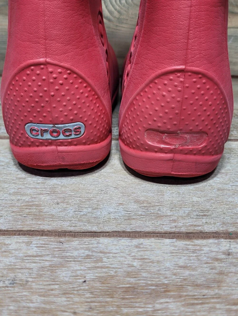 Crocs Waterproof Red Pull On Rain Boots Kids Size C 10